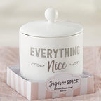 Kate Aspen Sugar, Spice and Everything Nice Ceramic Sugar Bowl - Set of 12 - Hostess Guest Gift, Party Souvenir Favor & Decorations for Baby Showers Party - Image 2