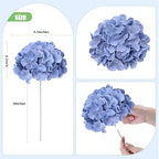 AVIVIHO 65pcs Dusty Blue Hydrangea Artificial Flowers Bulk, Fake Flowers - Image 5