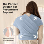 KeaBabies Baby Wrap Carrier, All in 1 Original Baby Carrier (Powder Blue) - Image 5