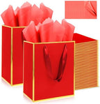 Addblu 100 Pack Bulk Luxury Gift Bags with Handles & 100 Tissue Papers by Unknown
