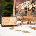 Personalized Maple Tree Wedding Guest Book Alternative, Fall Leaf Drop Box - Image 3