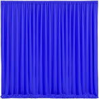 Royal Blue Backdrop Curtain 4 Panels-Wrinkle-Free Royal Blue Curtains Polyester Photography Drapes for Baby Shower Birthday Party Photo Background Backdrop Stand- 16 X10FT by WishCare