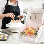 JCD 16 Pcs Valentine’s Day 1+5 Bento Cake and Cupcake Box for a under 6 inch Cake and 5 Cupcakes Box Family Dinner Birthday Party Picnic Gift Boxes Fit 5 Regular Cupcakes and Mini CakeS (1+5/16Pcs) - Image 4