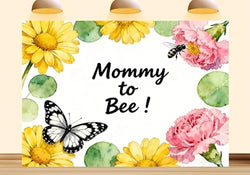 15X8ft Fabric Mommy to Bee Backdrop Cake Table Booth Honey Comb Floral Photography Background Baby Shower A Little Honey is on the Way Party Decorations Photo Studio Props by Unknown