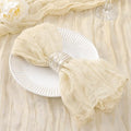 DeZerlor Beige Washable Cheesecloth Napkins Set of 50 for Wedding Party by DeZerlor