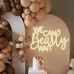We Can Bearly Wait Neon Sign, Baby Shower Sign, Baby Shower Backdrop Sign, Baby Shower Welcome Sign, Baby Shower Decor,USB LED Sign Size:16x10.6inch, Warm white - Image 3