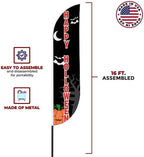 Happy Halloween Sign Feather Flag for Outdoor by Mavis Printing | 11.5 FEET Long Polyester Outdoor Banner Flag for Easy Hang | HD Print Swooper I Flag Only to Celebrate Happy Halloween I Flag Only - Image 3