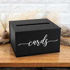 Wooden Wedding Card Box with Slot and Lid | Graduation Card Box for Party 2026 | Grad Gift Money Envelope Holder for Reception, Bridal Shower, Birthday, Retirement | Rustic Keepsake Decorations - Image 2