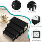 ELITEROO Wooden Risers Display Stands, 4 Tier Cupcake and Dessert Display Stand, Nesting Riser for Buffet Table for Cup Cake, Food, Collectibles, and Market Vendor Events Retail Shelf Organizer, Black - Image 6
