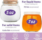 Syntic 40 Pack 7oz Small Glass Jars with Cork Lids,Mason Jars - Image 4
