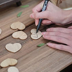 Y&K Homish Wedding Guest Book Alternative, Rustic Wedding Decorations for Reception, Favors for Guests 80 Hearts Green Wreath (Rustic Brown) - Image 3