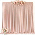 20 x 10ft Dusty Pink Backdrop Curtains, Dusty Pink Drapes for Backdrop - Image 6