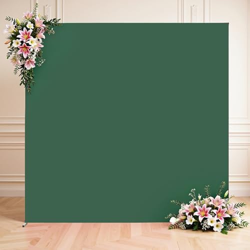 Hunter Green Square Arch Backdrop Cover 6.6x6.6FT, Double-Sided Stretchy Spandex Fabric Fits Square Arch Backdrop Stand, Green Background Backdrop for Wedding Baby Shower Birthday Party Decoration - Image 6