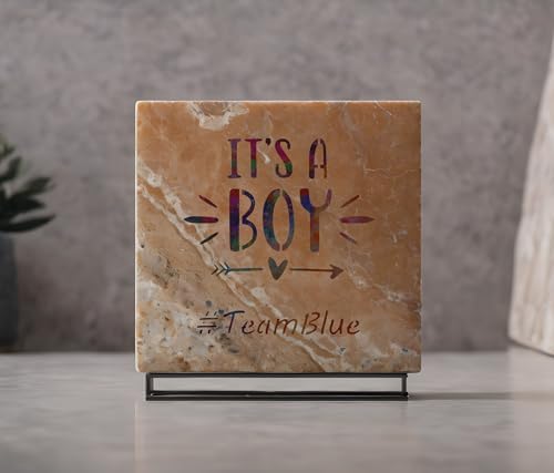 It's a Boy Baby Gender Reveal Stencil Team Blue Template Reusable for Painting on Walls, Wood, Arts and Crafts (726) - 17 x 22 Inches - Image 5