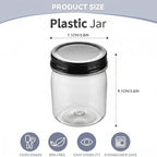 novelinks 8 oz Plastic Mason Jars and Clear Plastic Jars with Lids 8 oz - Image 2