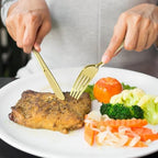 Dealusy 200 Count Heavy Duty Gold Plastic Silverware - Image 5