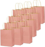 qiqee 100PCS Gift Bag with Handles Bulk Kraft Bright Pink Paper Bags Multiple Uses (13"x10.3"x4.6"- Large Size) - Image 2