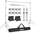 EMART Backdrop Stand 10x7FT Adjustable Back Drop Stand for Party -Silver by EMART