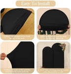 Black Arch Backdrop Cover 7.2FT 6FT Spandex Arch Covers Stretchy Backdrop Set of 2, Double-Layer Wrinkle Free Wedding Arch Stand Cover Party Backdrop Curtains for Baby Shower Birthday Party Decoration - Image 7