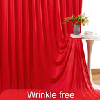 20ft x 10ft Red Backdrop Curtain for Parties Red Wrinkle Free Backdrop Drapes Panels for Wedding Baby Shower Birthday Photo Photography Christmas Polyester Fabric Background Decoration - Image 6