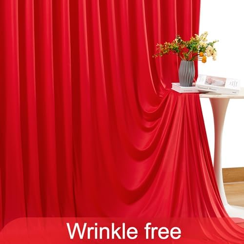40ft x 10ft Red Backdrop Curtain for Parties Red Wrinkle Free Backdrop Drapes Panels for Wedding Baby Shower Birthday Photo Photography Christmas Polyester Fabric Background Decoration - Image 6