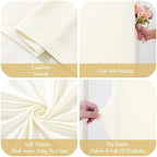 Besutolife Square Arch Backdrop Cover, 6.6×6.6 FT Spandex Arch Covers Stretchy Fitted Balloon Arch Stand Cover for Wedding, Birthday Party, Baby Shower, Photo Booth, Graduation Ceremony, Ivory - Image 5