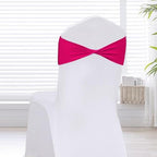 hot Pink Chair Sashes Bows 60Pcs Spandex Chair Sashes Elastic Chair Cover Bands Ties Without Buckle for Wedding Birthday Party Ceremoney Events Decoration - Image 7