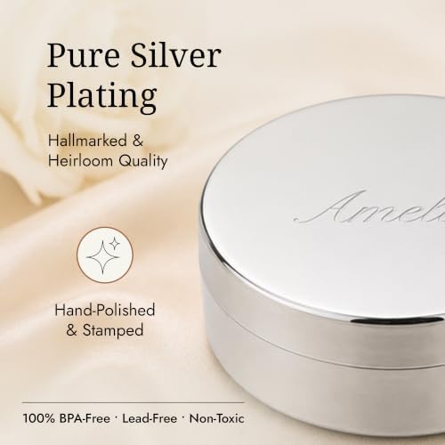 Silver Plated First Curl & Tooth Keepsake Box - Image 4