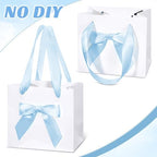 Kolldenn 50 Pcs Small Gift Favor Bags White Blue - Image 6