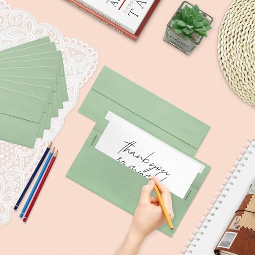 200 Pack Sage Green #10 Business Envelopes Letter Size Self-Seal - Image 5