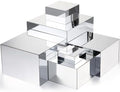 Geelin 6 Pack Acrylic Risers Hollow Bottom,Silver,3 to 8 Inch,Square by Geelin