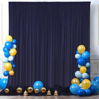 10ft x 10ft Navy Blue Backdrop Curtains for Parties Weddings, Wrinkle Free Silky Polyester Fabric Photo Backdrop Drapes, 2 Panels 5X 10 ft Navy Backfrounds Cloth for Birthday Graduation Photography by Nobed+HHT