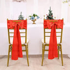 fani Red Satin Chair Straps Bows,120 PCS 7x108 Inch,Chair Sash - Image 5