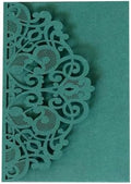 50PCS 3D Lace Flower Laser Cut Wedding Invitation Cards with Envelope Blank Inner Sheet Hollow Out Flower Shape Invitations for Wedding Quinceanera Birthday Shower Engagement Party 13 by Ykybhx