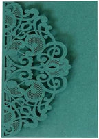 50PCS 3D Lace Flower Laser Cut Wedding Invitation Cards with Envelope Blank Inner Sheet Hollow Out Flower Shape Invitations for Wedding Quinceanera Birthday Shower Engagement Party 13 by Ykybhx
