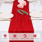 Red Cheesecloth Table Runners 10FT Runner for Events Table Decor - Image 4