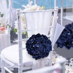 Navy Blue Hydrangea Flower Balls for Centerpieces - 12 PCS - Image 6