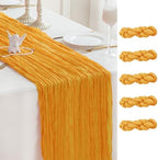 Sioloc Yellow Cheesecloth Table Runner Fall Autumn Decor for Home 10ft Table Cloth for Wedding Birthday Party Halloween Thanksgiving Decorations by HEALTHYCOMFORTLIFE