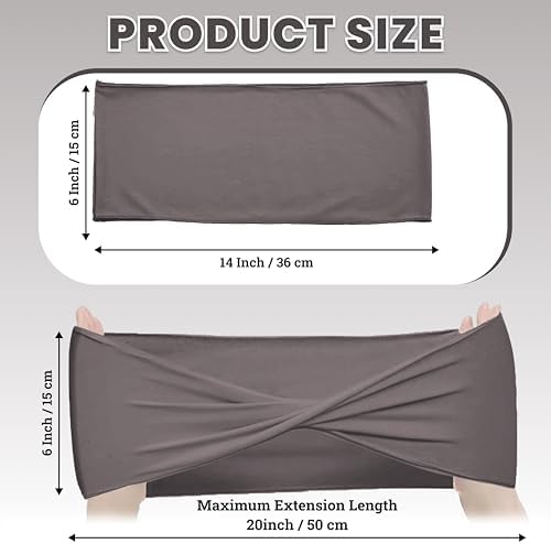 MDS Pack of 75 Spandex Chair Sashes Without Slider Buckles – Silver Gray - Image 2