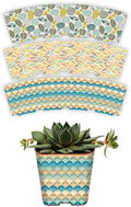 Succulent Pot Wraps for Wedding Favors, Baby Shower or Bridal Shower | Fits Most 2 Inch Square Pots | Peel and Stick Vinyl Wraps | Does Not Include Mini Live Plant or Pot (100 Wraps, Earthy Blues) by PRODUCT80