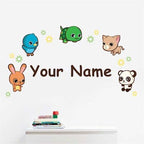 Oliver's Labels Premium Name Wall Decals - Matte Finish Personalized Wall Art for Kids' Rooms & Nurseries (Anime Animals) - Image 3