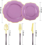 Ciaell 120 Piece Gold Plastic Plates for Halloween Parties - Image 3