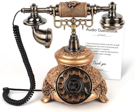 Retro Audio Guest Book Wedding Phone, FESTRING Audio Guestbook, Golden by FESTRING