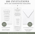 Gartner Studios Blank Printable Invitations, White, 5.5" x 8.5", 100 Count - Image 2