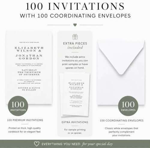 Gartner Studios Blank Printable Invitations, White, 5.5" x 8.5", 100 Count - Image 2