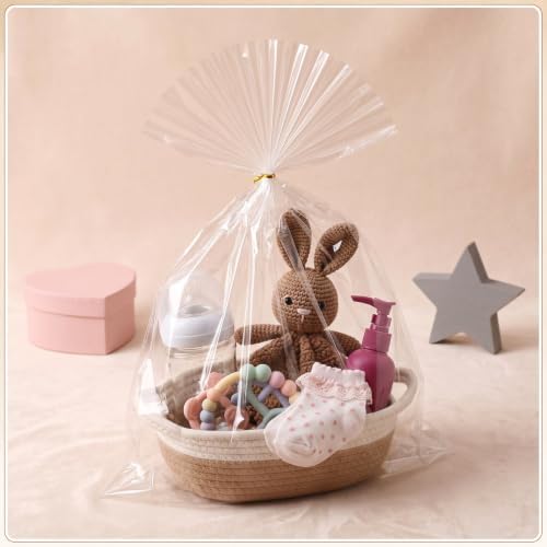 Novabright 6 Pack Small Woven Gift Baskets with Gift Bags Ribbons - Image 4