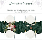 Showgeous 16 Pack Dark Green Cheesecloth Table Runner 17 x 108 Inch - Image 5