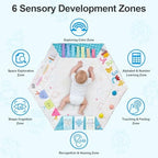 Baby Play Gym Mat with Multiple Sensory Developmental Zones for 0-18Months Babies - Image 2