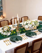 YOUBET 175PCS Green Scalloped Plastic Plates for Party Wedding - Image 6