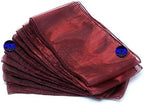 MDS Pack of 100 Organza Chair Sashes for Wedding & Event Décor – Burgundy - Image 5